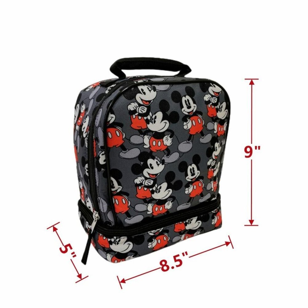 Disney Mickey Mouse All Over Print Drop Bottom Lunch Bag, Mickey Mouse Lunch Bag - Picture 4 of 7